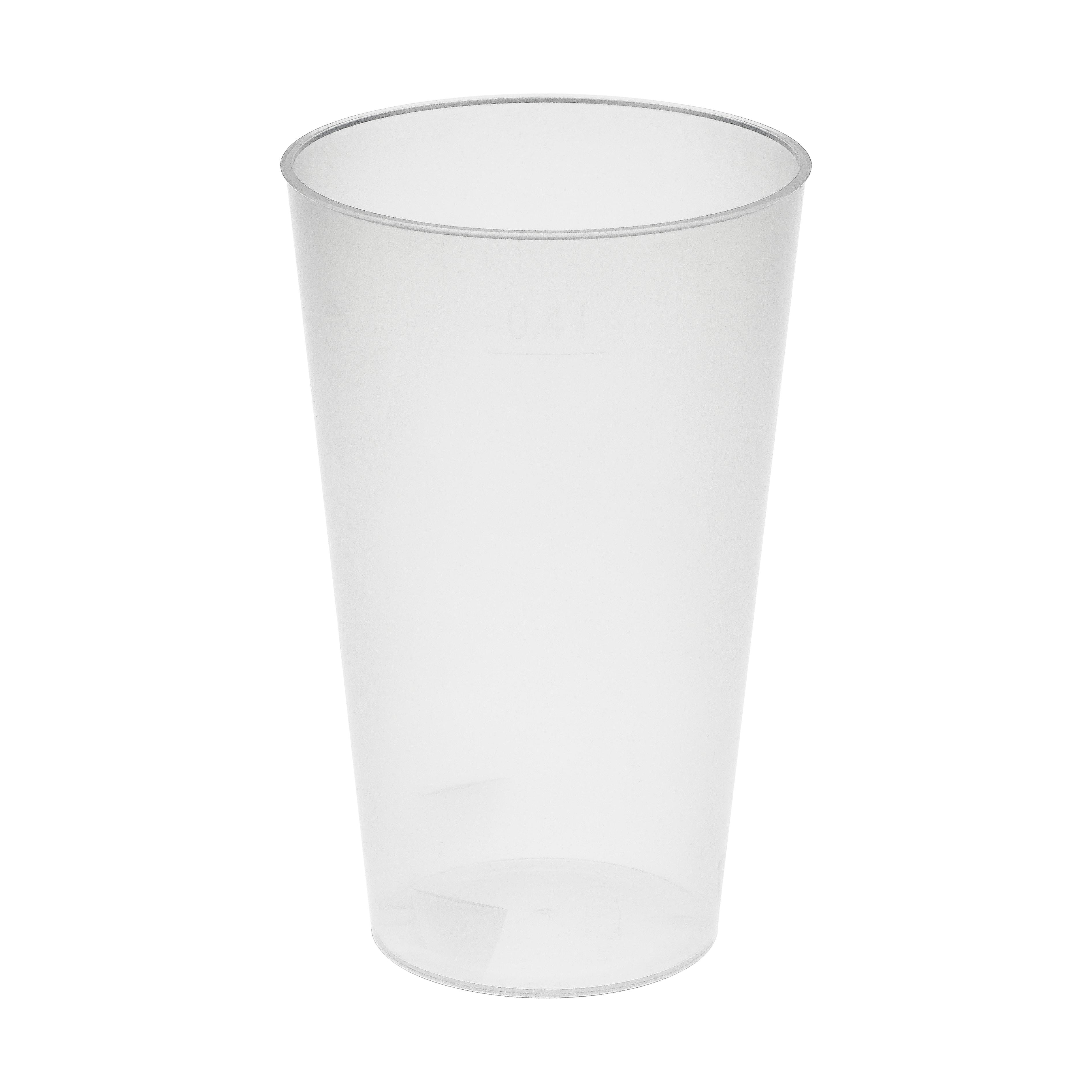  Reusable cup for cold drinks 400 ml PP transparent